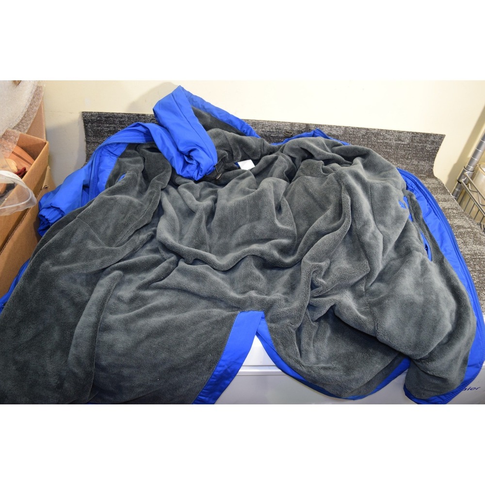 Sporti HEAVYWEIGHT Lined Vented Long Swim Parka Jacket BOYS GIRLS L Blue Hooded - Picture 14 of 16